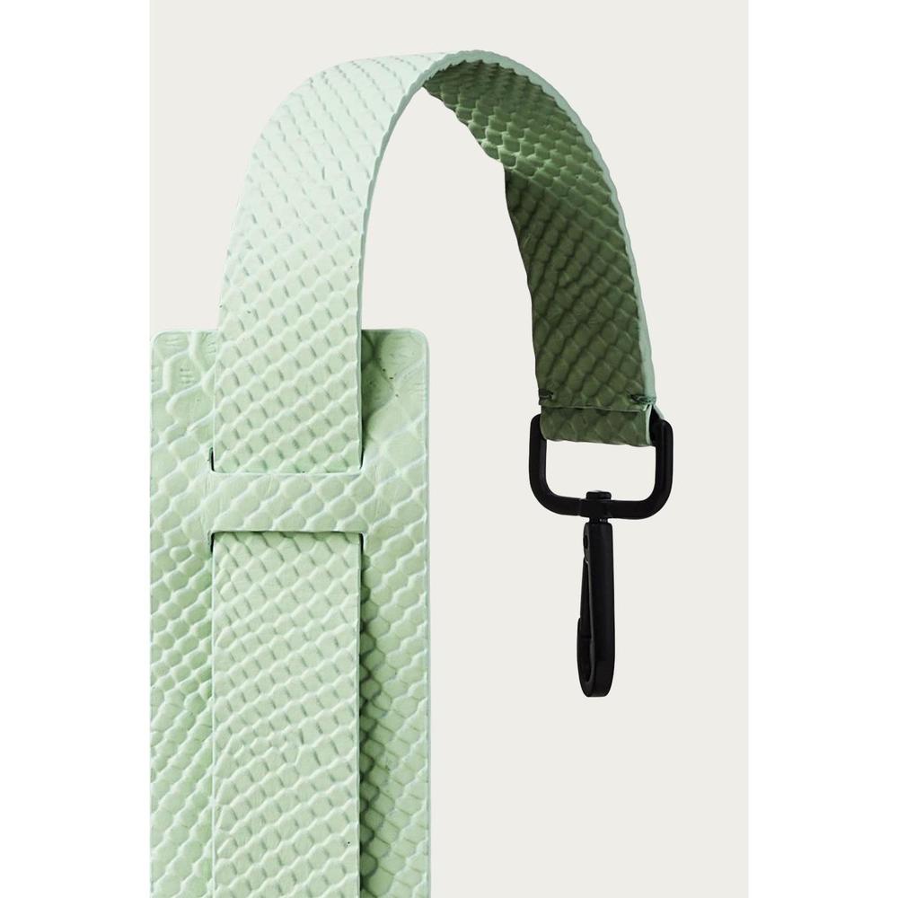 NEW AMPERSAND AS APOSTROPHE leather shoulder strap in mint python - Picture 2 of 4